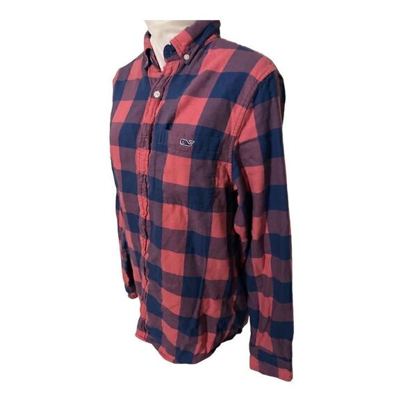 Vineyard Vines | Pink Blue Button Down Swan Neck Slim Tucker Shirt | S - Picture 1 of 8